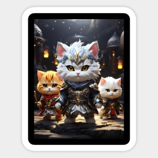 Persian warrior kittens Sticker